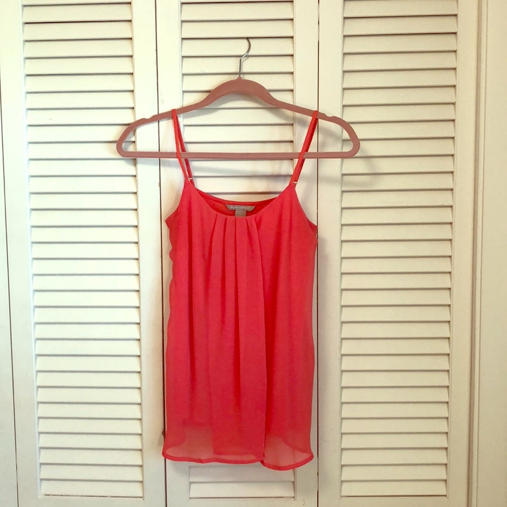 Coral spaghetti strap Banana Republic top